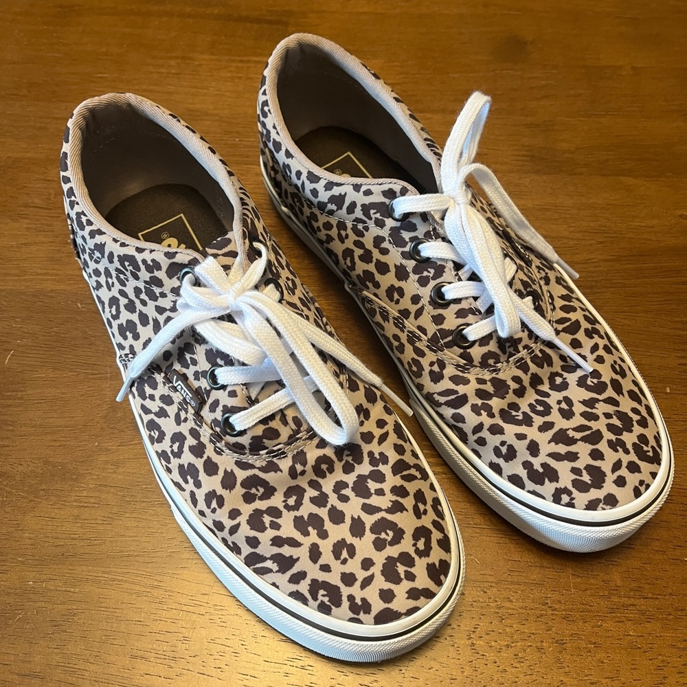 Vans Women's Doheny Shoes Satin Leopard/Cheetah/Animal Print Size 8.5